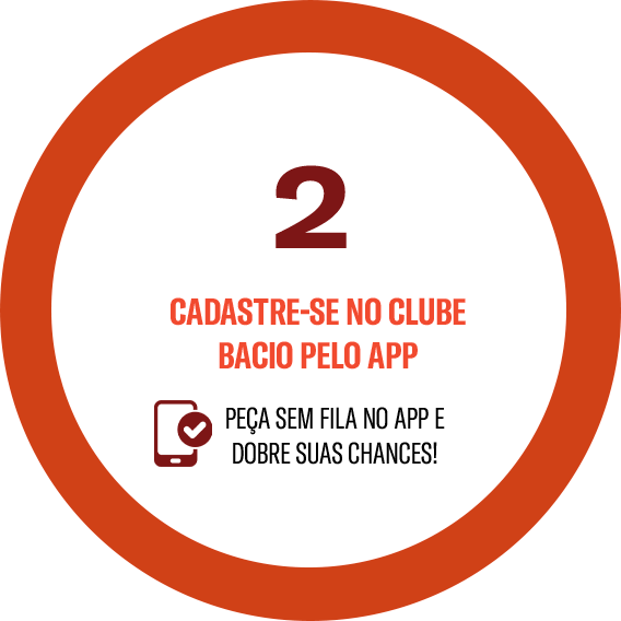 Passo 2: cadastre-se no Clube Bacio pelo App